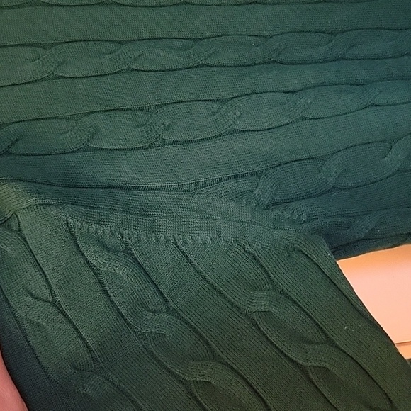 Mens Tommy Hilfiger cable knit crewneck sweater - Picture 4 of 11